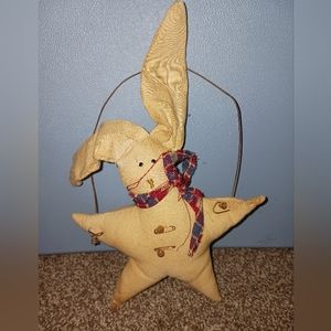 Really Cute primitive hanging rabbit star